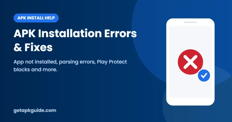Common APK installation errors and fixes on Android guide cover